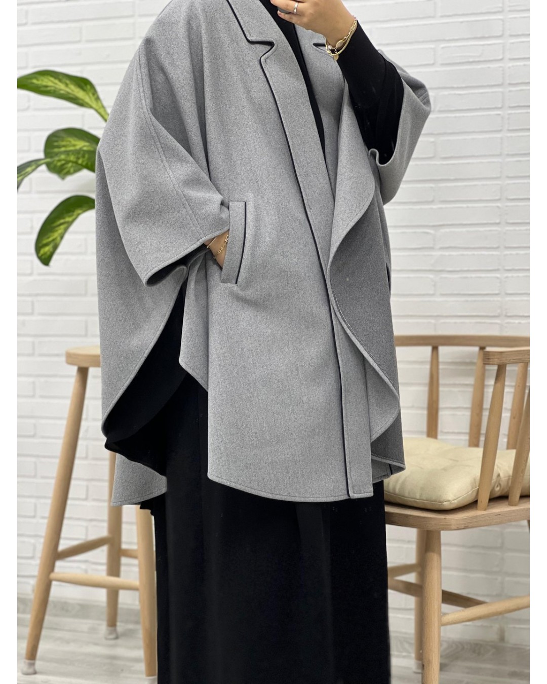 Yakalı Grey 95 cm Panço