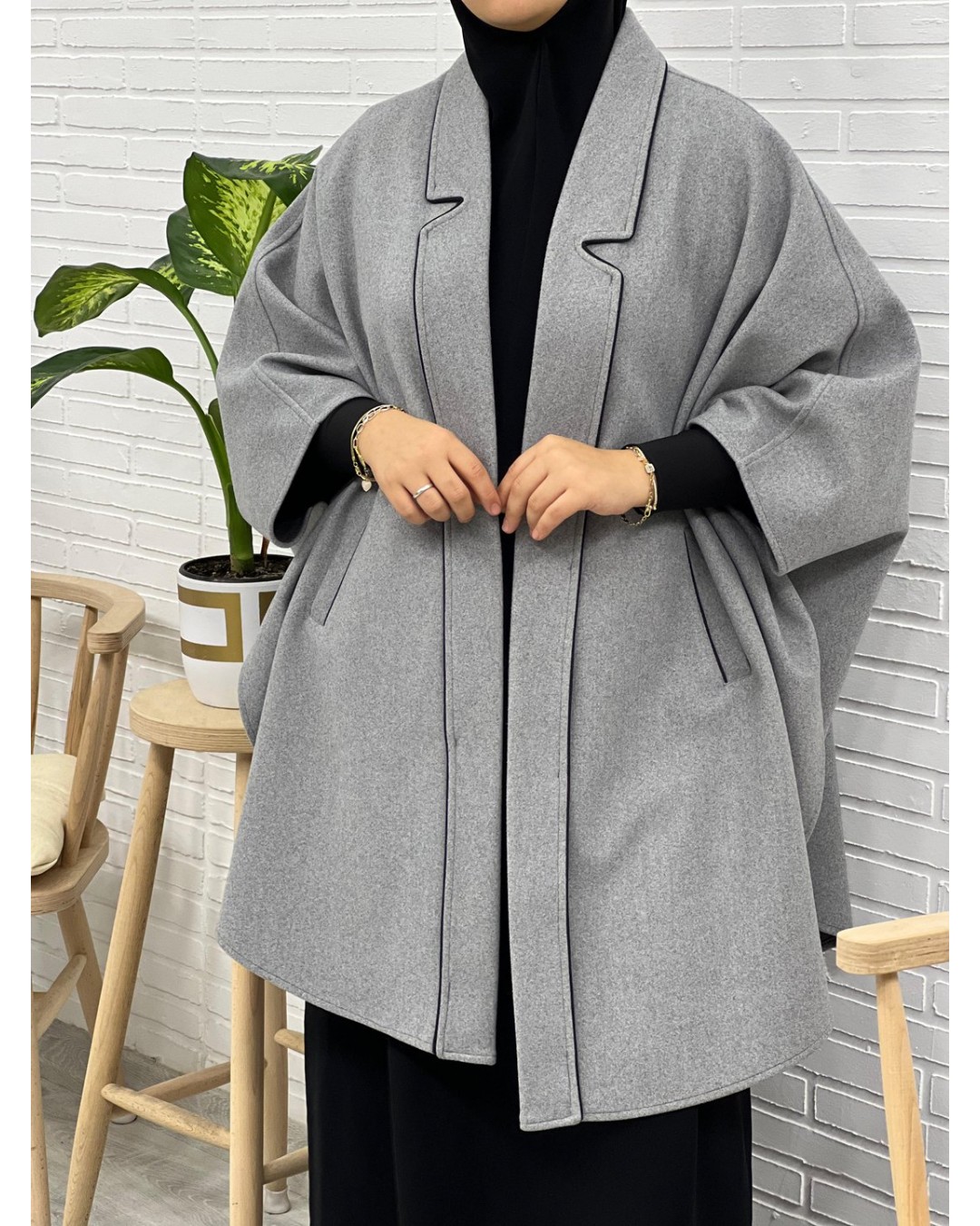 Yakalı Grey 95 cm Panço