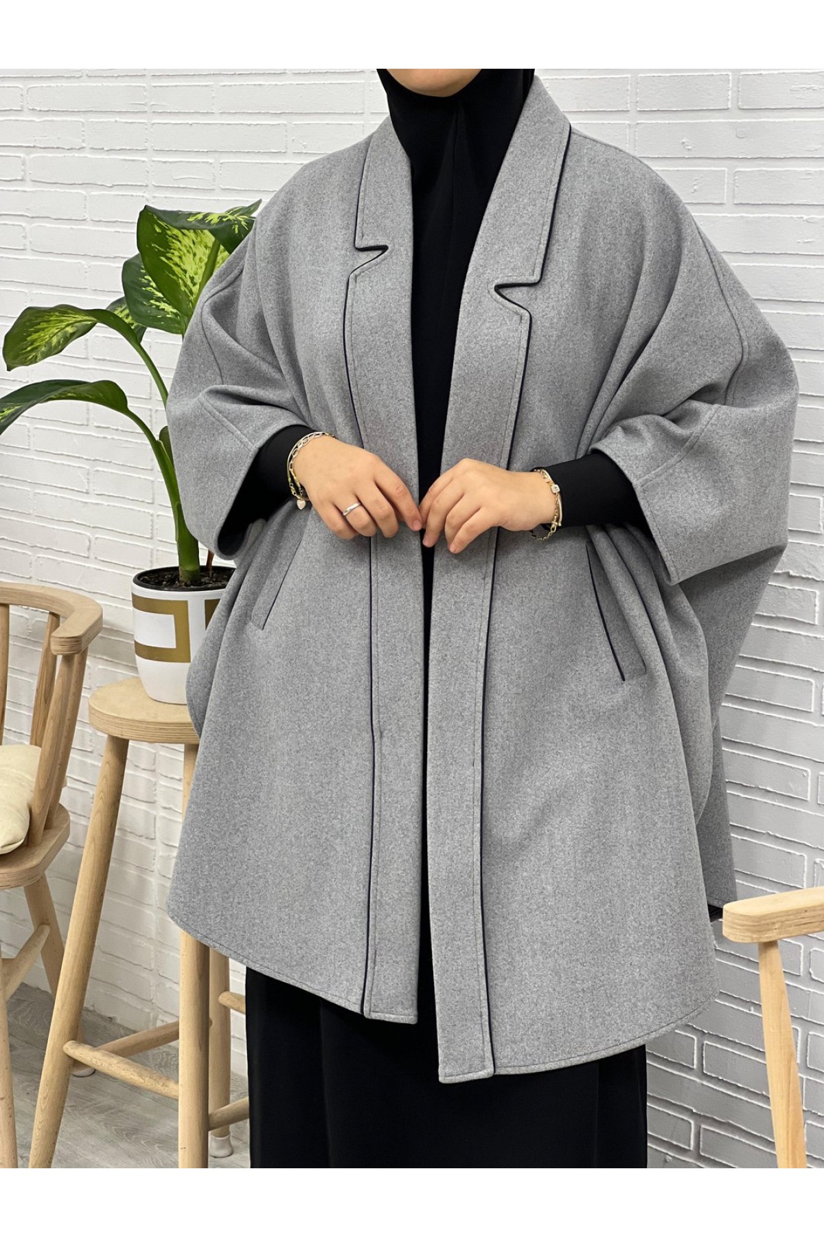 Yakalı Grey 95 cm Panço