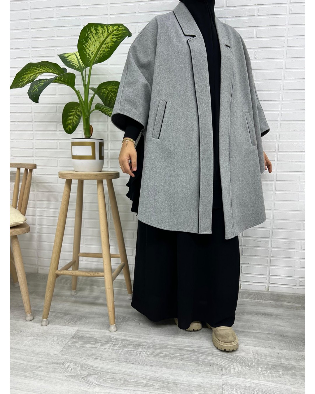 Yakalı Grey 95 cm Panço