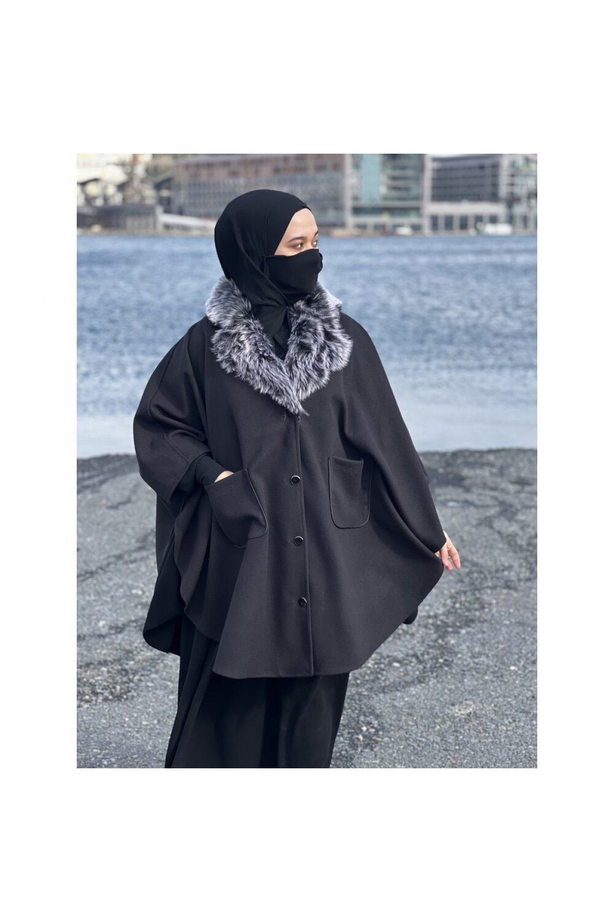 Kaşe Karma Yaka Panço