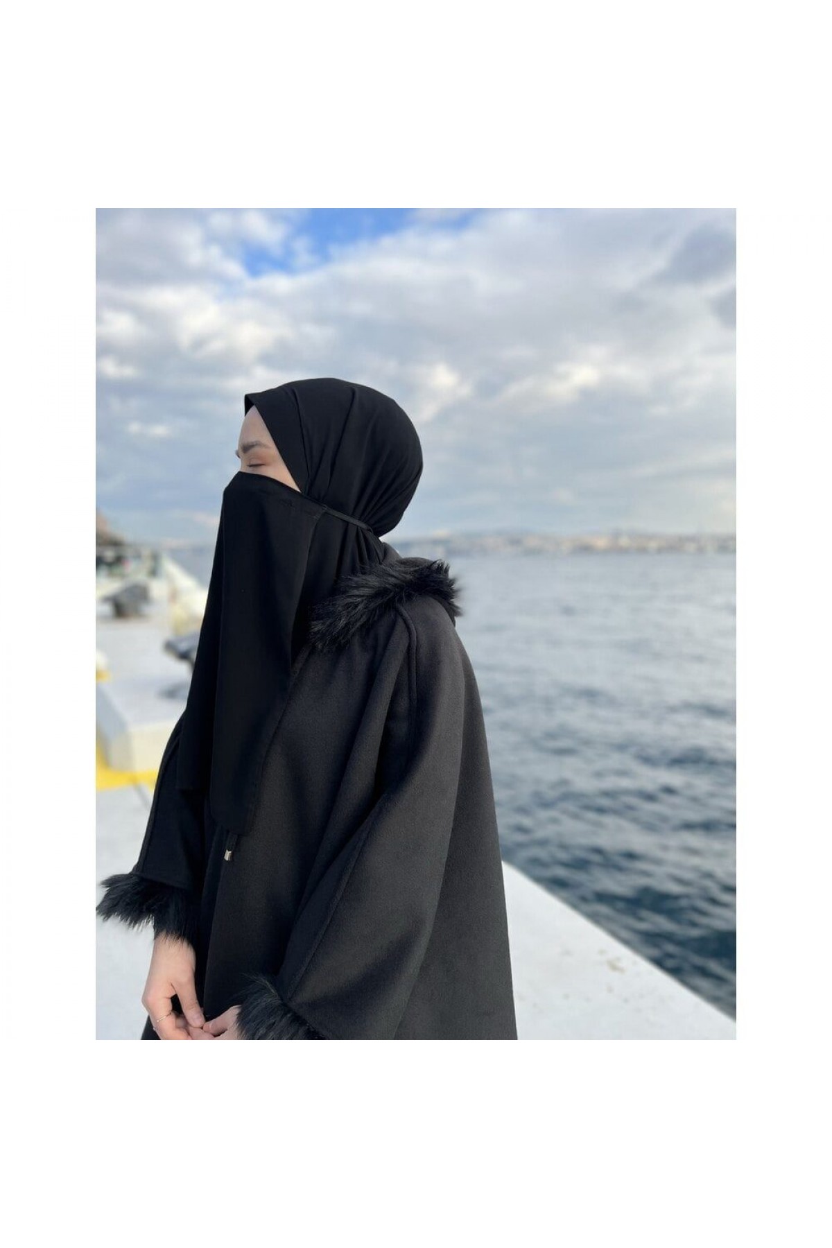 Armâni Kalın Kaşe Kürklü Esved verev Panço