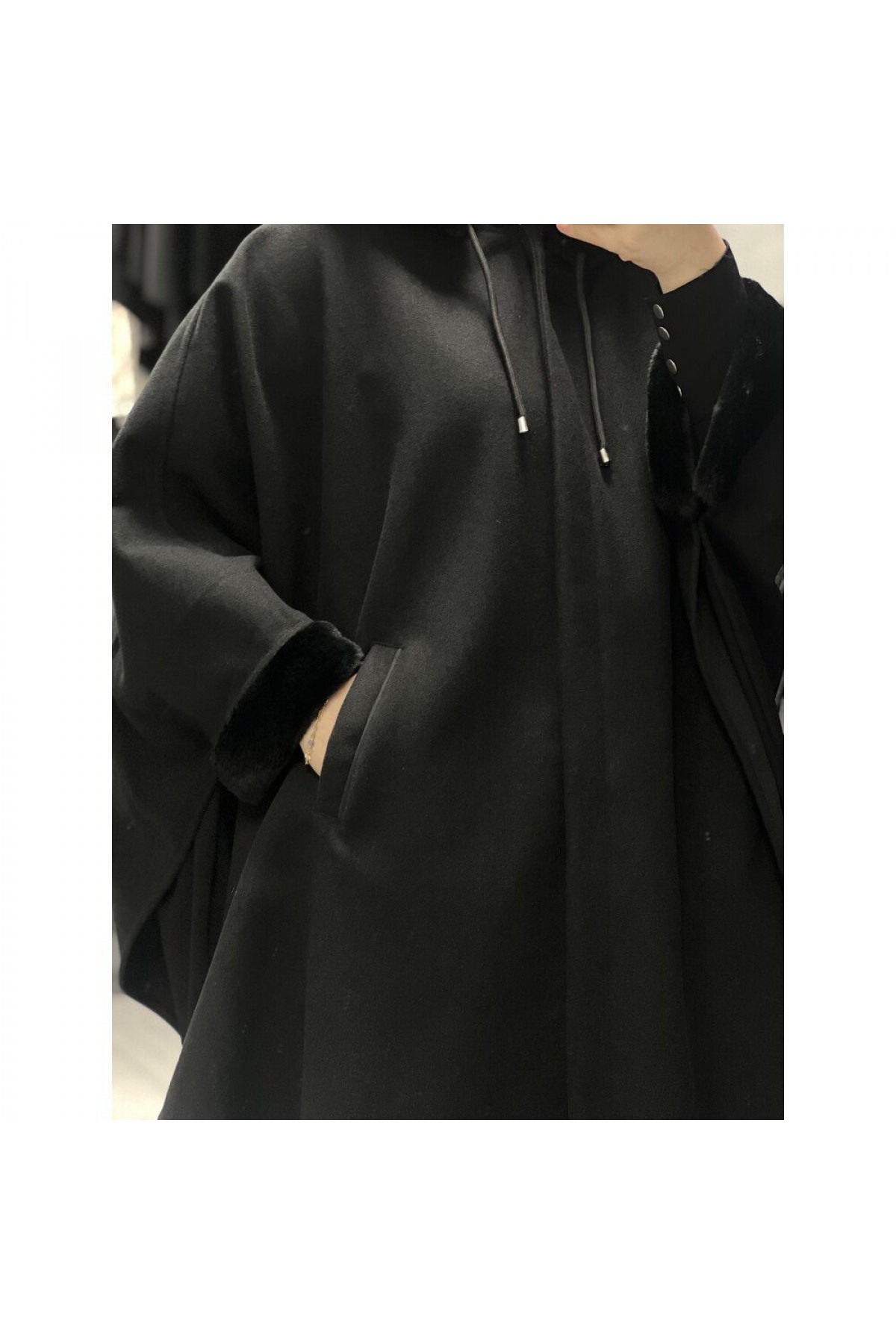 Esved Fok Verev Floto siyah biye cep panço