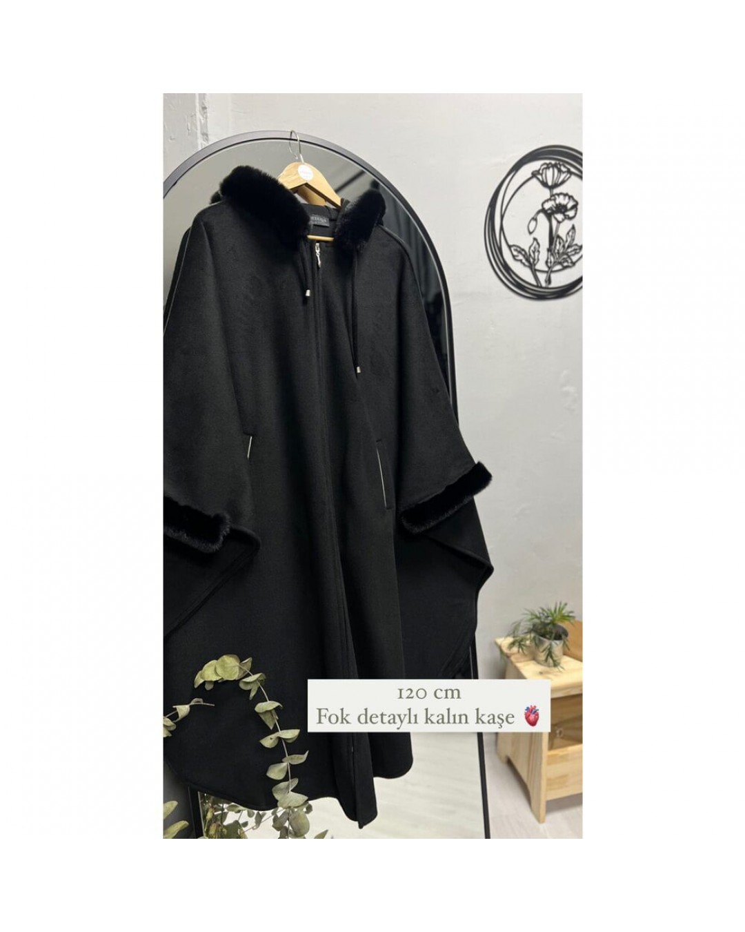 Armâni Kalın kaşe Fok Kaban 120 cm