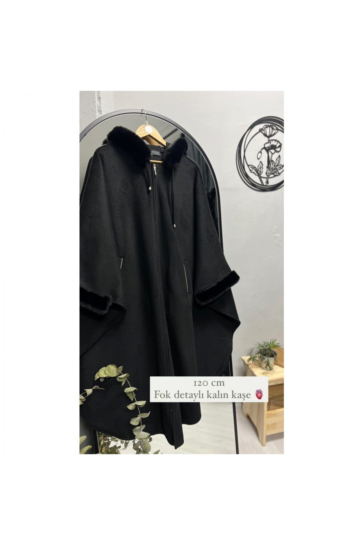 Armâni Kalın kaşe Fok Kaban 120 cm
