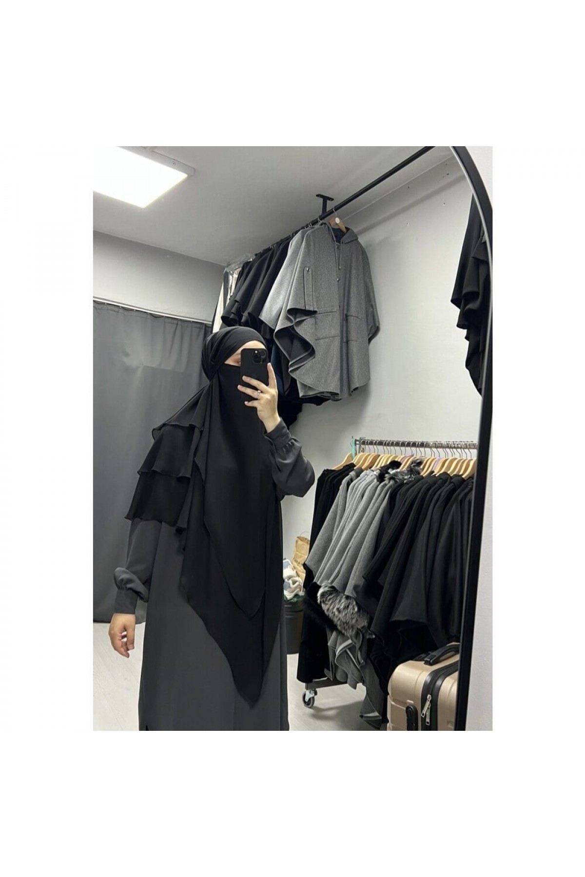 Siyah 3 katlı ŞİFON Sufle