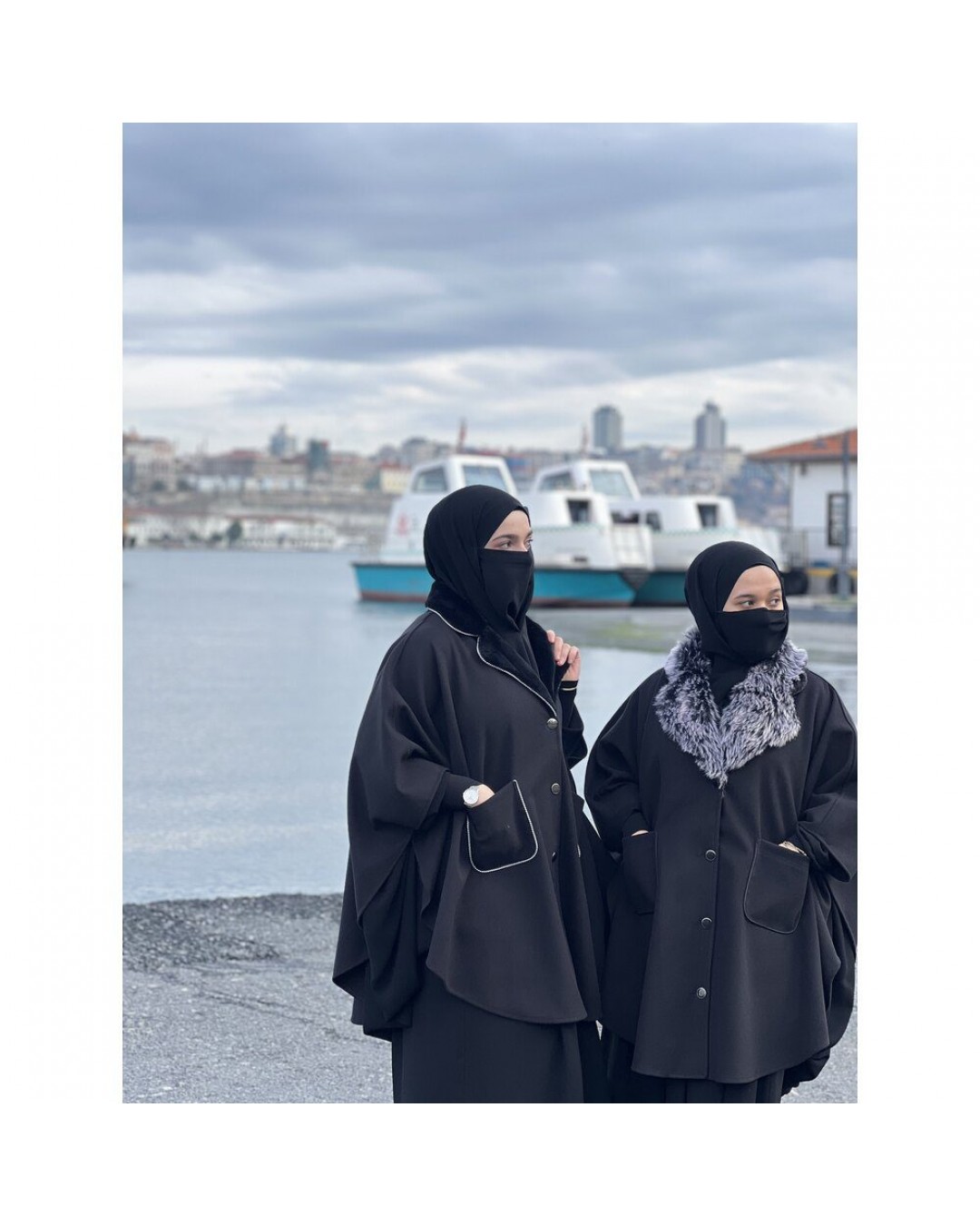 Kaşe Karma Yaka Panço Kaşe Karma Yaka Panço