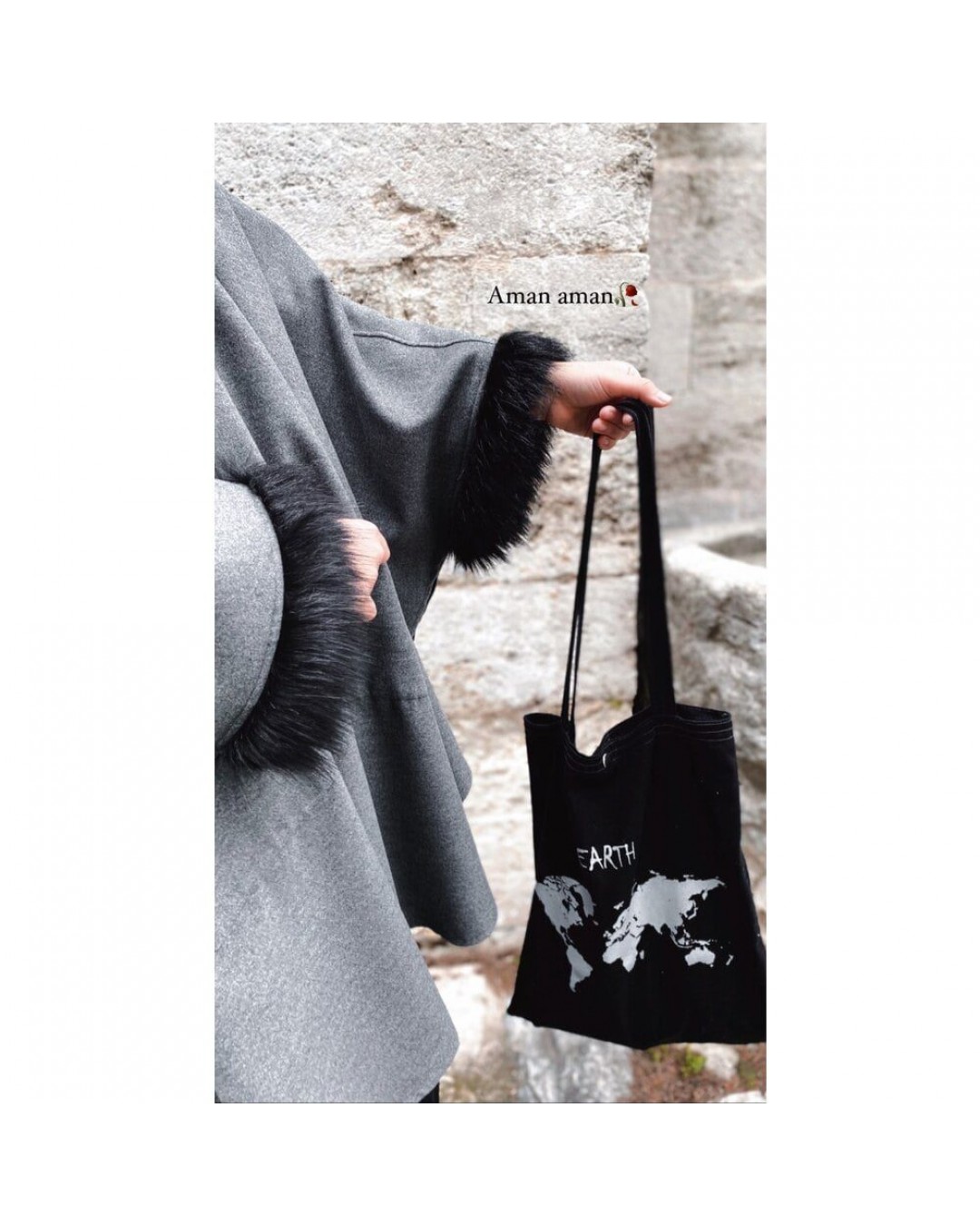 Grey Kürklü Panço Grey Kürklü Panço