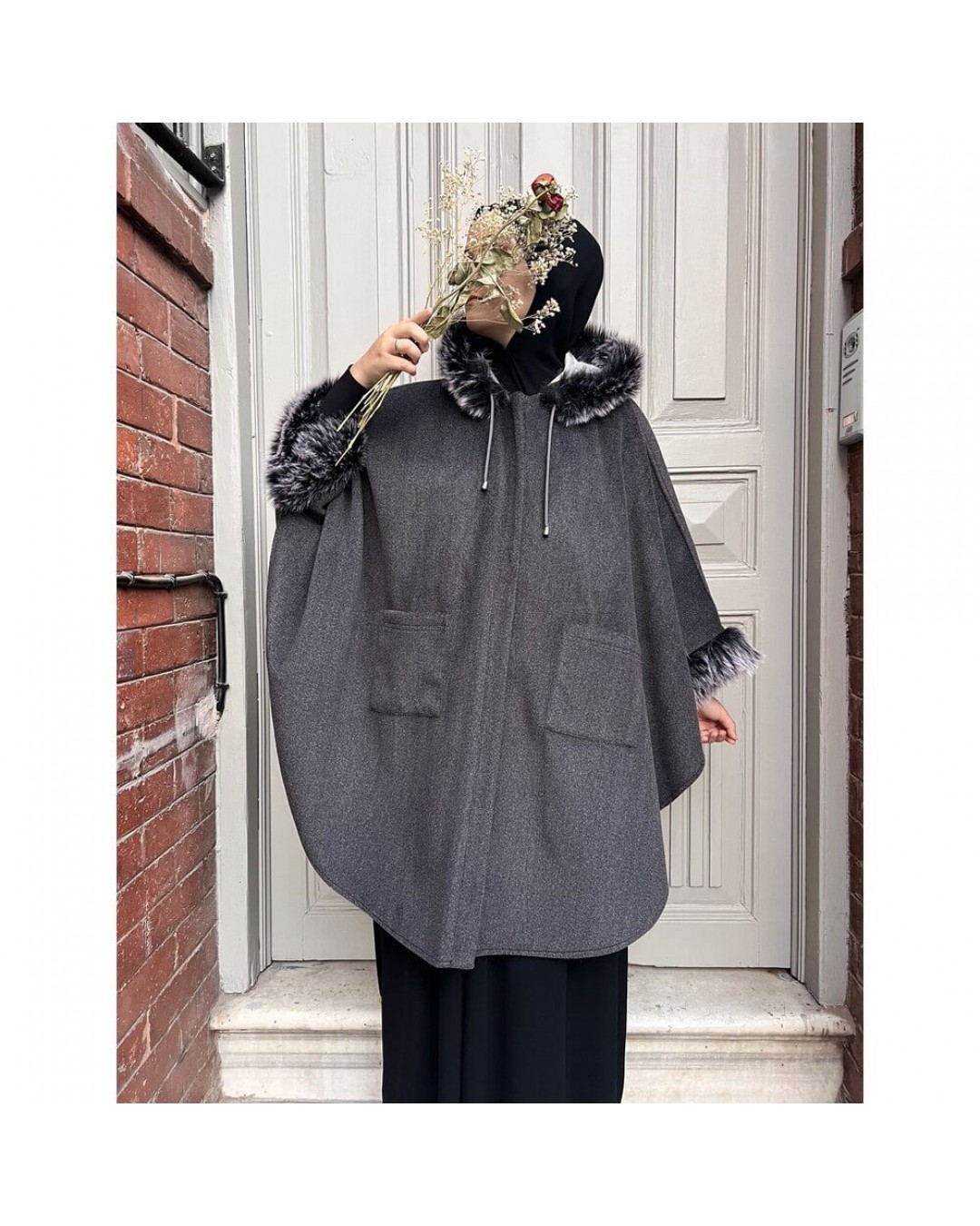 Armâni kürklü kaşe Panço