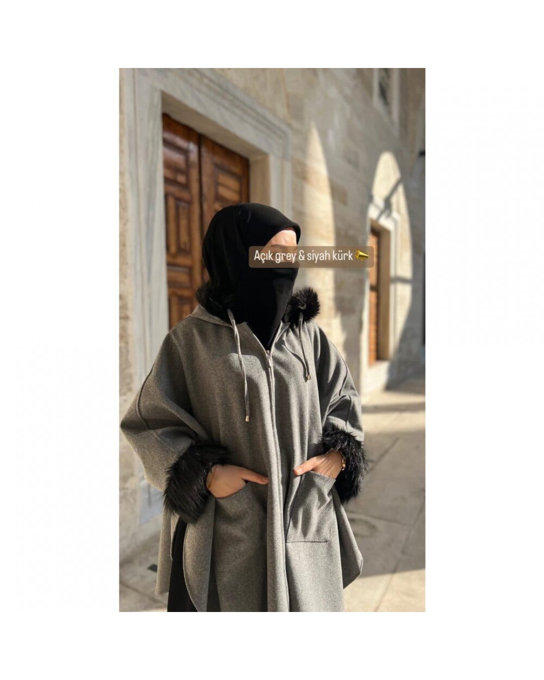Grey Kürklü Panço Grey Kürklü Panço